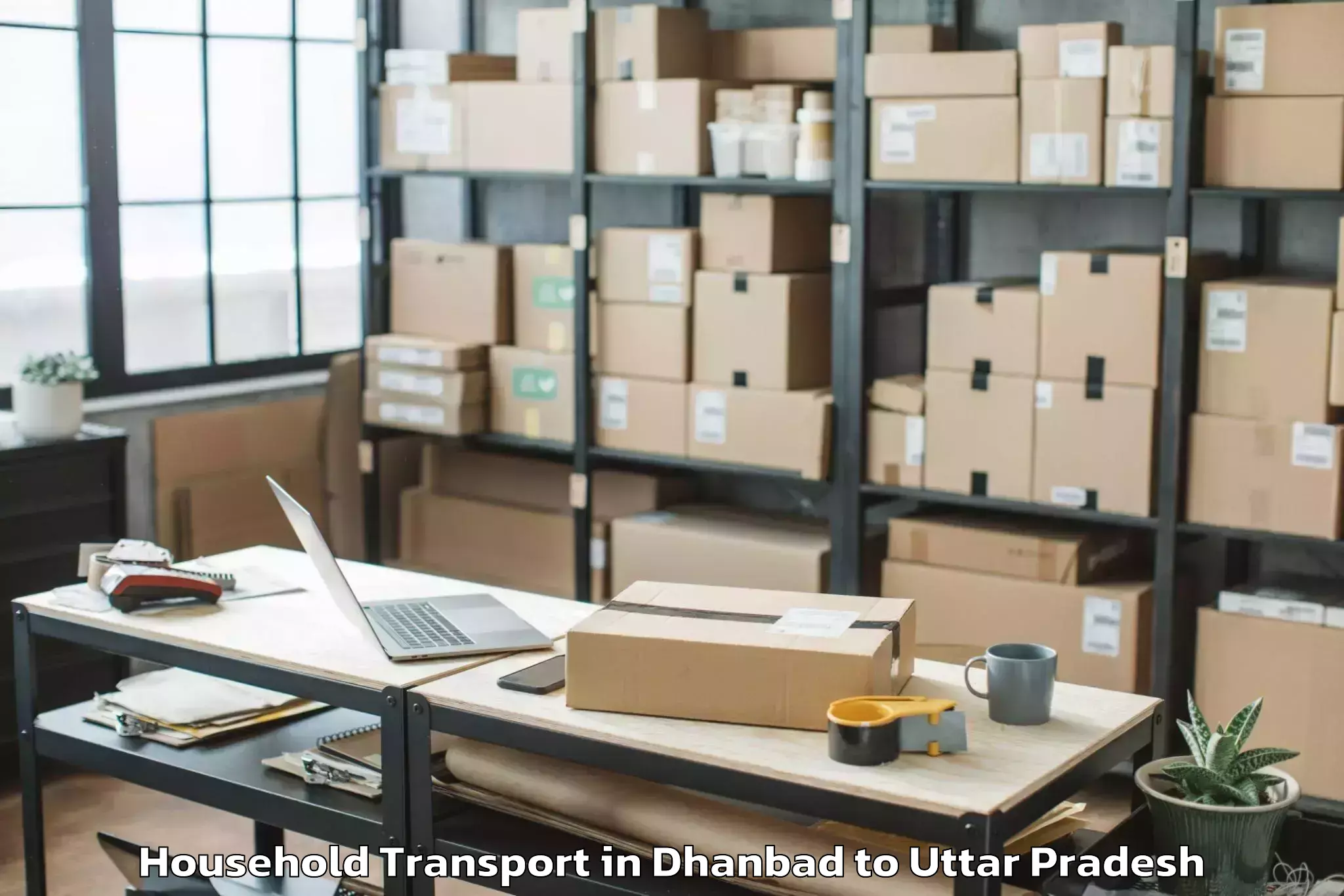 Top Dhanbad to Nawabganj Household Transport Available